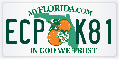 FL license plate ECPK81
