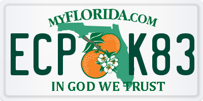 FL license plate ECPK83