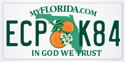 FL license plate ECPK84