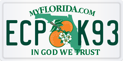 FL license plate ECPK93