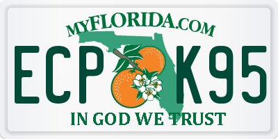 FL license plate ECPK95