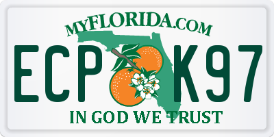 FL license plate ECPK97