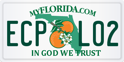 FL license plate ECPL02