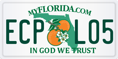 FL license plate ECPL05