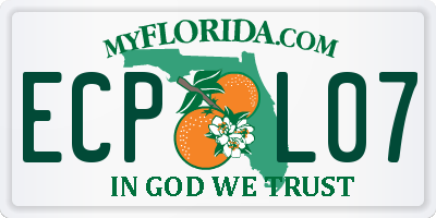 FL license plate ECPL07