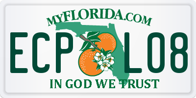 FL license plate ECPL08