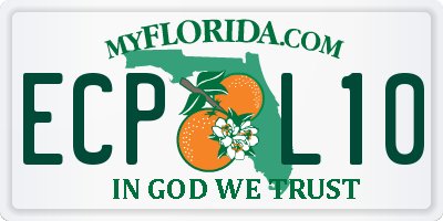 FL license plate ECPL10