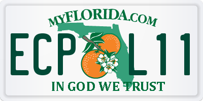 FL license plate ECPL11