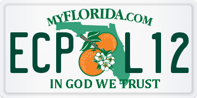 FL license plate ECPL12