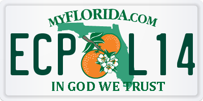 FL license plate ECPL14