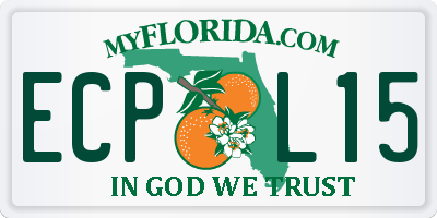 FL license plate ECPL15