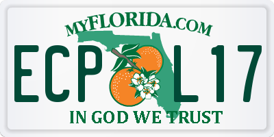 FL license plate ECPL17