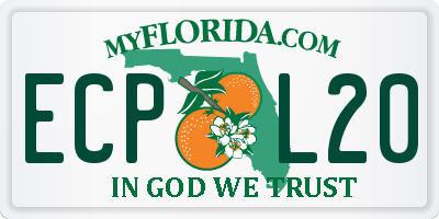 FL license plate ECPL20