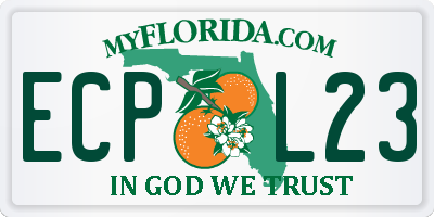 FL license plate ECPL23