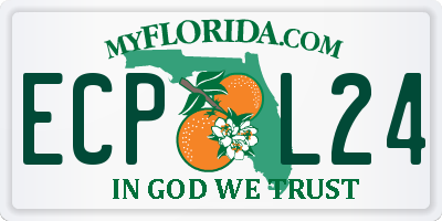 FL license plate ECPL24