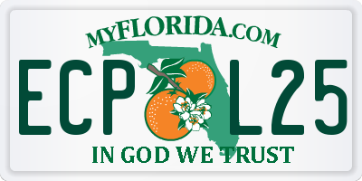 FL license plate ECPL25