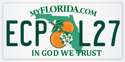 FL license plate ECPL27