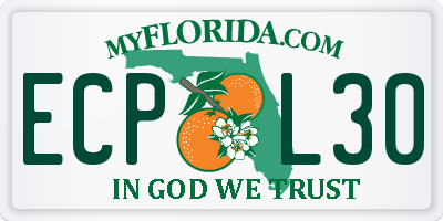 FL license plate ECPL30