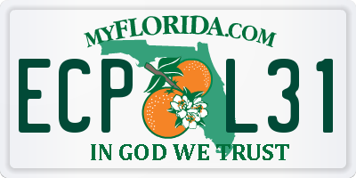 FL license plate ECPL31