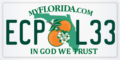 FL license plate ECPL33