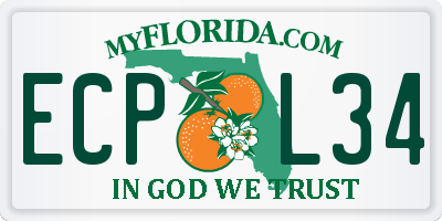 FL license plate ECPL34
