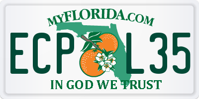FL license plate ECPL35