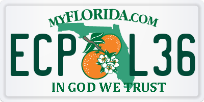 FL license plate ECPL36