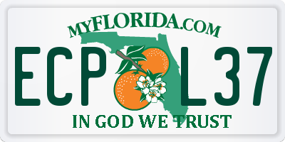 FL license plate ECPL37