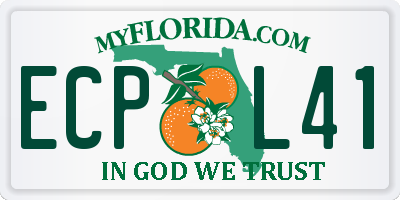 FL license plate ECPL41