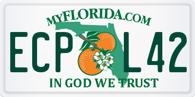 FL license plate ECPL42