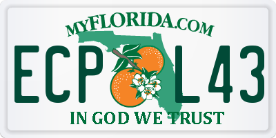 FL license plate ECPL43