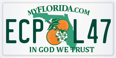 FL license plate ECPL47