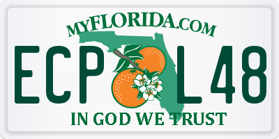 FL license plate ECPL48