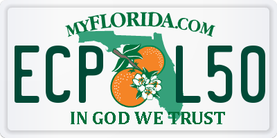 FL license plate ECPL50