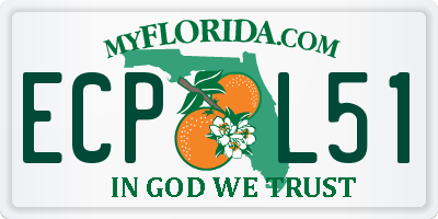FL license plate ECPL51