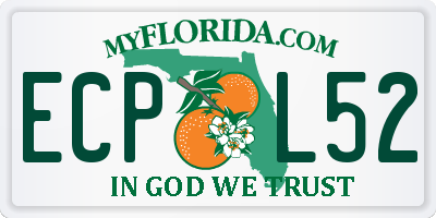FL license plate ECPL52