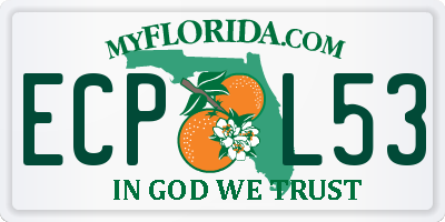FL license plate ECPL53