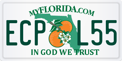 FL license plate ECPL55