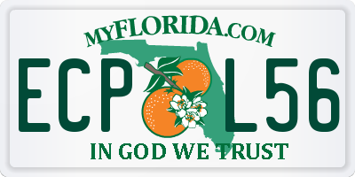 FL license plate ECPL56
