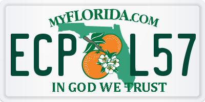 FL license plate ECPL57