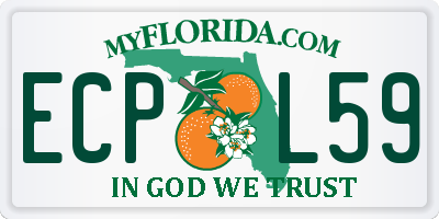 FL license plate ECPL59