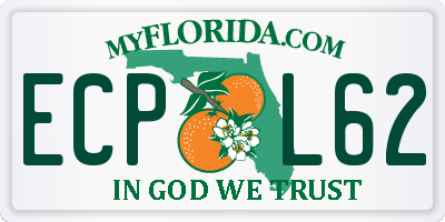 FL license plate ECPL62
