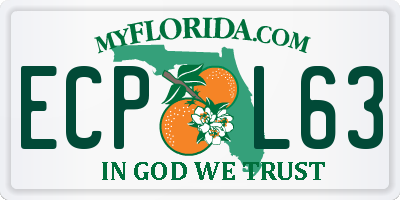 FL license plate ECPL63