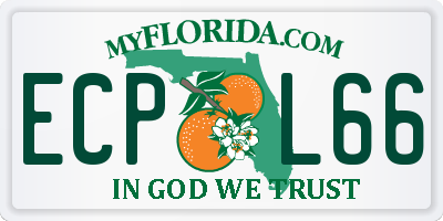 FL license plate ECPL66