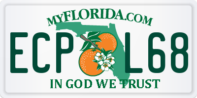 FL license plate ECPL68