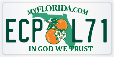 FL license plate ECPL71