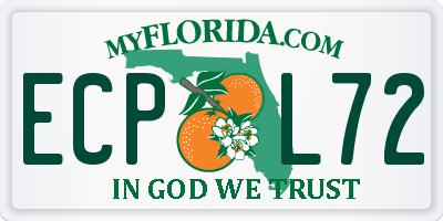 FL license plate ECPL72