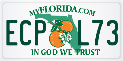 FL license plate ECPL73