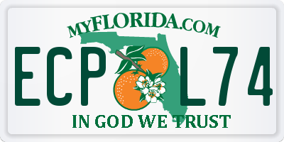 FL license plate ECPL74