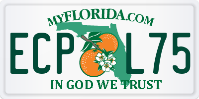 FL license plate ECPL75